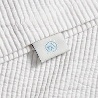 Ripple Coverlet Set in White / Putty Stitch - Angle 10