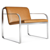 Skald Lounge Chair in Canyon Leather - Angle 2