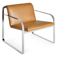 Skald Lounge Chair in Canyon Leather - Angle 3