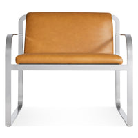 Skald Lounge Chair in Canyon Leather - Angle 1