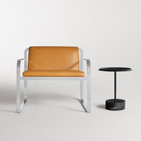 Skald Lounge Chair in Canyon Leather - Angle 8