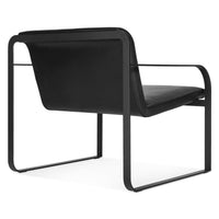 Skald Lounge Chair in Onyx Leather - Angle 8