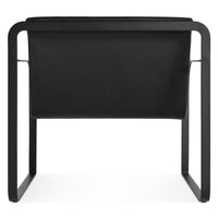 Skald Lounge Chair in Onyx Leather - Angle 9