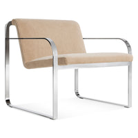 Skald Lounge Chair en Stone Velvet - ángulo 4