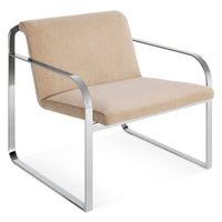 Skald Lounge Chair en Stone Velvet - ángulo 5