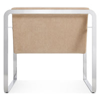 Skald Lounge Chair en Stone Velvet - ángulo 8