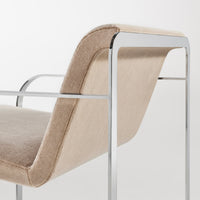 Skald Lounge Chair en Stone Velvet - ángulo 9