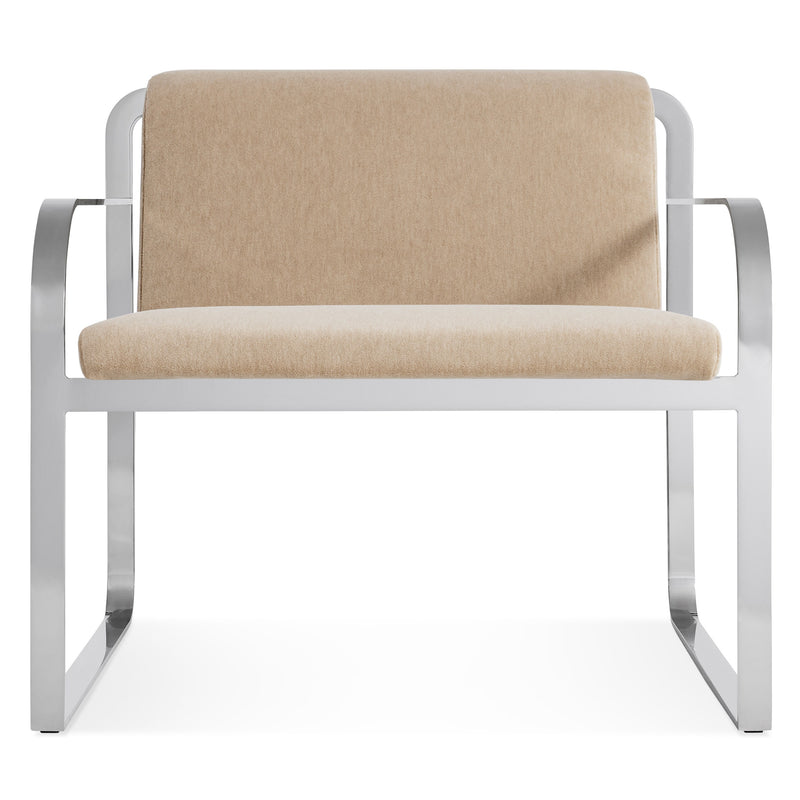 Skald Lounge Chair in Stone Velvet