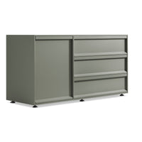 Superchoice 1 Door / 3 Drawer Credenza in Grey Green - Angle 4