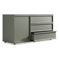 Superchoice 1 Door / 3 Drawer Credenza in Grey Green - Angle 6