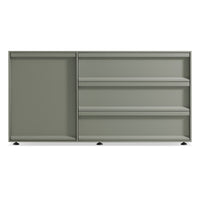 Superchoice 1 Door / 3 Drawer Credenza in Grey Green - Angle 1
