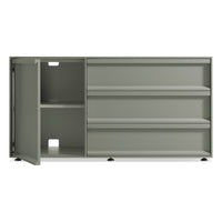 Superchoice 1 Door / 3 Drawer Credenza in Grey Green - Angle 3