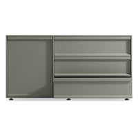 Superchoice 1 Door / 3 Drawer Credenza in Grey Green - Angle 2