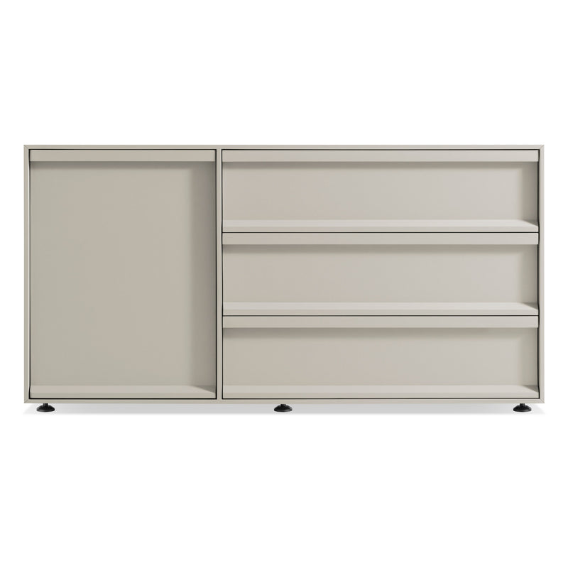 Superchoice 1 Door / 3 Drawer Credenza in Putty