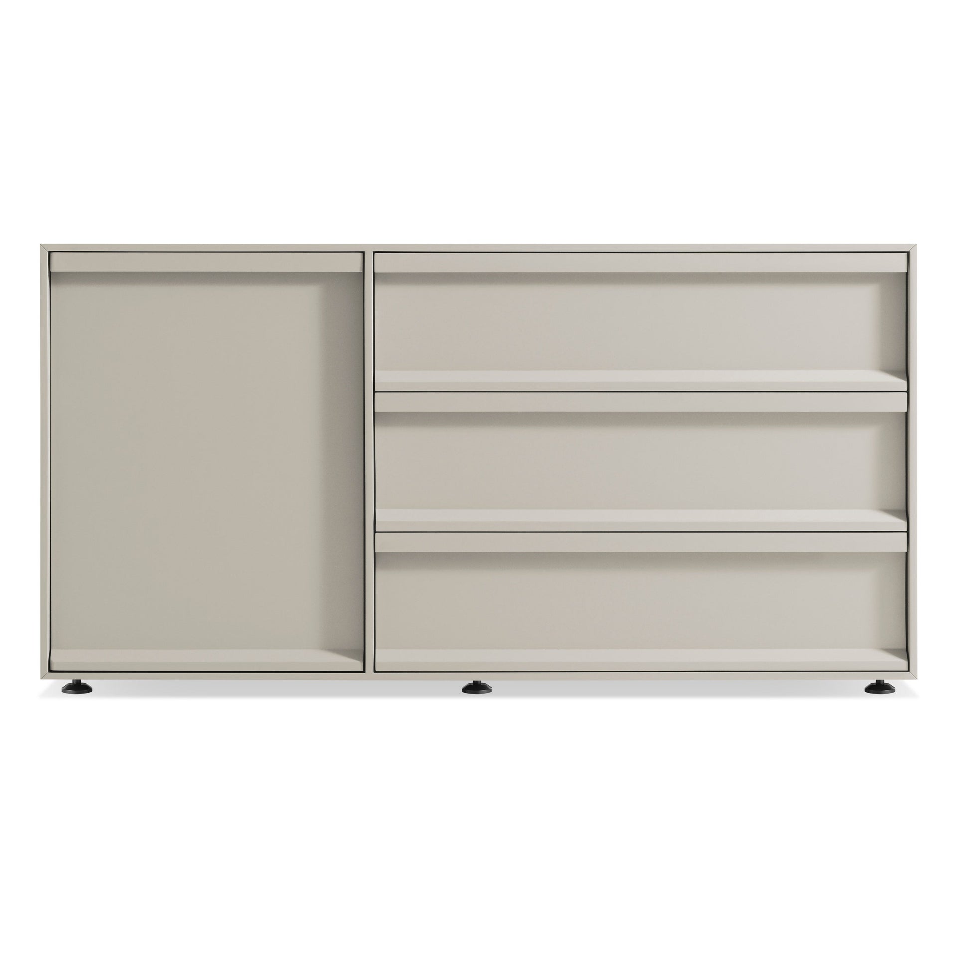 Blu Dot Superchoice 1 Door / 3 Drawer Credenza in Putty