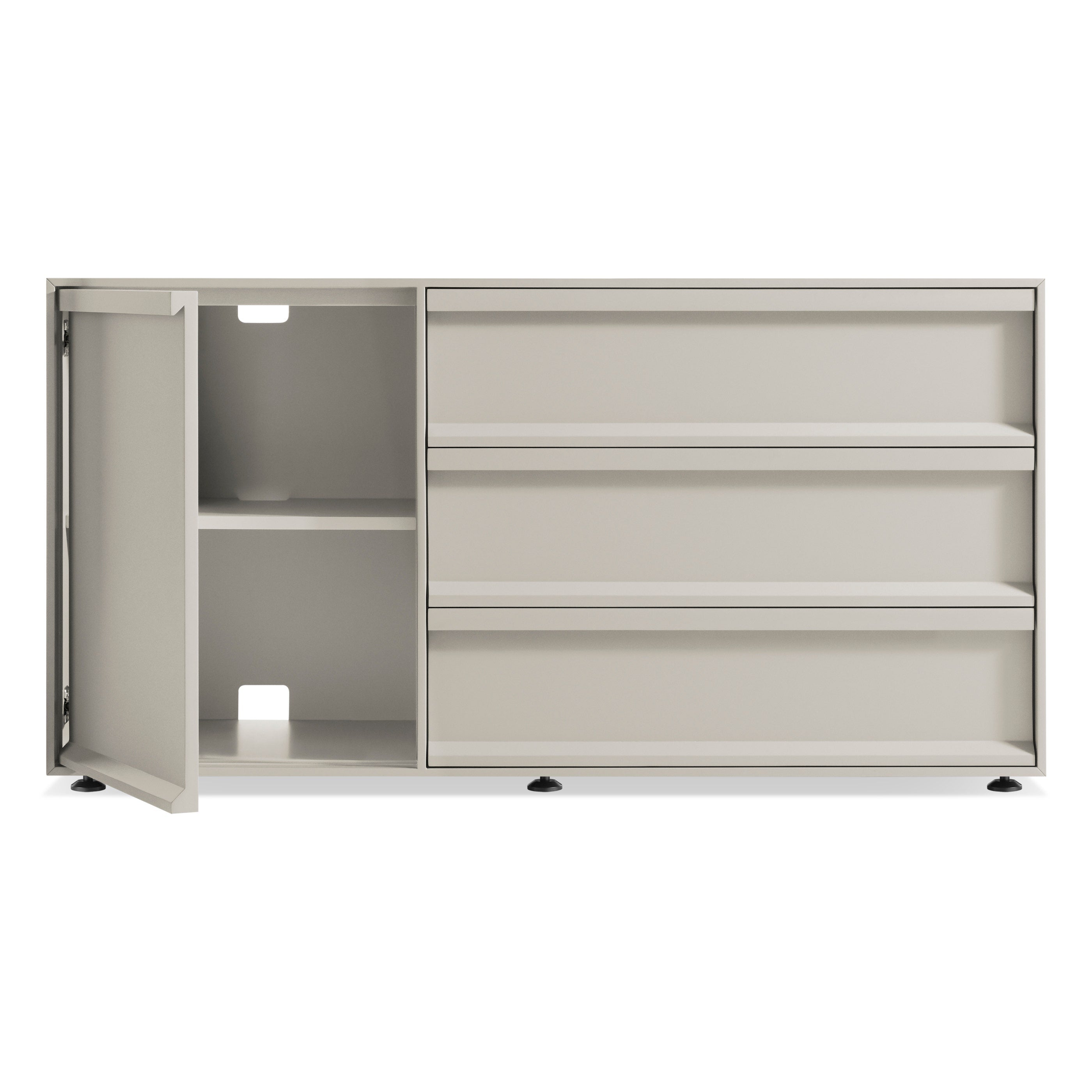 Drawer - drawer 2021ss★ 超美品！1度のみ着用　パープルジャケット　！ Superchoice 1 Door / 3 Drawer Credenza | Blu Dot
