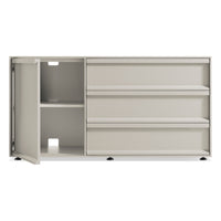Superchoice 1 Door / 3 Drawer Credenza in Putty - Angle 3