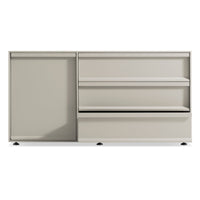 Superchoice 1 Door / 3 Drawer Credenza in Putty - Angle 2