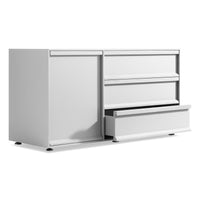 Superchoice 1 Door / 3 Drawer Credenza in White - Angle 6