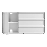 Superchoice 1 Door / 3 Drawer Credenza in White - Angle 2