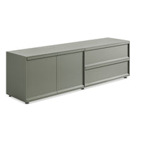 Superchoice 2 Door / 2 Drawer Console in Grey Green - Angle 5