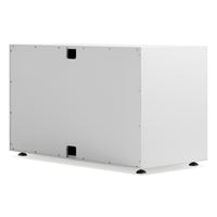 Superchoice 2 Door Credenza in White - Angle 7