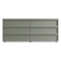 Superchoice 6 Drawer Dresser in Grey Green - Angle 1
