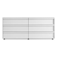 Superchoice 6 Drawer Dresser in White - Angle 1