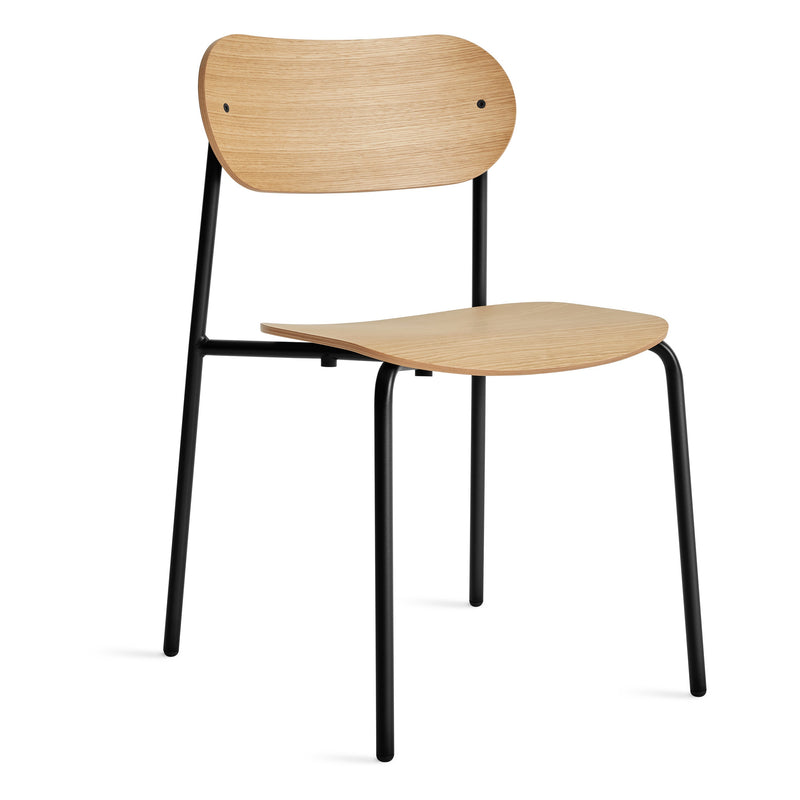 SideBySide Wood Chair in White Oak - Angle 1