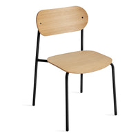 SideBySide Wood Chair in White Oak - Angle 4