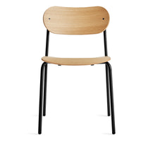 SideBySide Wood Chair in White Oak - Angle 1