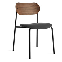 SideBySide Chair in Walnut / Maharam Meld in Panda - Angle 1