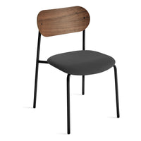 SideBySide Chair in Walnut / Maharam Meld in Panda - Angle 4