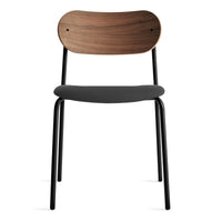 SideBySide Chair in Walnut / Maharam Meld in Panda - Angle 3