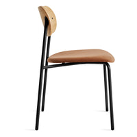 SideBySide Chair in White Oak / Copper Velvet - Angle 5