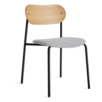 SideBySide Chair in White Oak / Maharam Mode in Intaglio - Angle 3