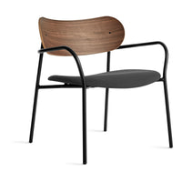SideBySide Lounge Chair in Walnut / Maharam Meld in Panda - Angle 3