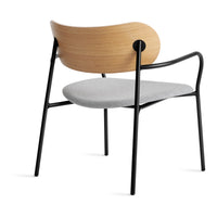 SideBySide Lounge Chair in White Oak / Maharam Mode in Intaglio - Angle 7