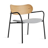 SideBySide Lounge Chair in White Oak / Maharam Mode in Intaglio - Angle 4