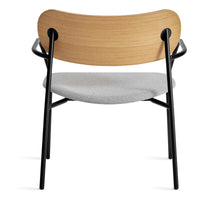 SideBySide Lounge Chair in White Oak / Maharam Mode in Intaglio - Angle 8