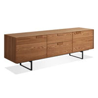 Series 11 2 Door / 2 Drawer Console in Walnut - Angle 5