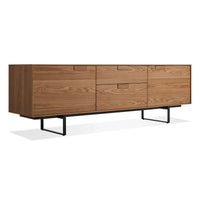 Series 11 2 Door / 2 Drawer Console in Walnut - Angle 3