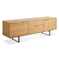 Series 11 2 Door / 2 Drawer Console in White Oak - Angle 5