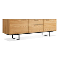 Series 11 2 Door / 2 Drawer Console in White Oak - Angle 3