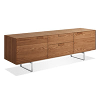 Series 11 2 Door / 2 Drawer Console in Walnut - Angle 4