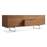 Series 11 2 Door / 2 Drawer Console in Walnut - Angle 5