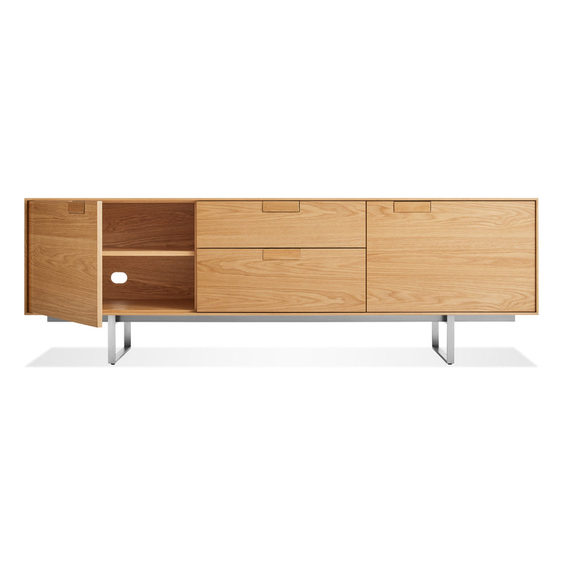 Series 11 2 Door / 2 Drawer Console in White Oak - Angle 2