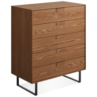 Series 11 5 Drawer Dresser in Walnut - Angle 3