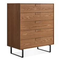 Series 11 5 Drawer Dresser in Walnut - Angle 2