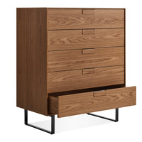 Series 11 5 Drawer Dresser in Walnut - Angle 4